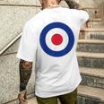 イギリス空軍の様式化されたラウンデル旗 メンズTシャツ バックプリント 彼への贈り物