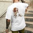 イングリッシュセッター 犬 モチーフ ペット アートワーク イングリッシュセッター メンズTシャツ バックプリント 彼への贈り物