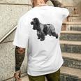 イングリッシュ・コッカー・スパニエル・ブルー・ローン メンズTシャツ バックプリント 彼への贈り物