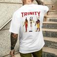 エジプト 神 エジプト トリニティ オシリス ホルス ケメティック メンズTシャツ バックプリント 彼への贈り物