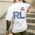 オランダ オランダ 人間の旗 文字 R And L Nederland メンズTシャツ バックプリント 彼への贈り物