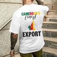 カメルーンの国旗 カメルーン語 メンズTシャツ バックプリント 彼への贈り物