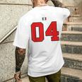 カレッジ 04 ナンバー スタイル ヴィンテージ イタリア国旗 メンズTシャツ バックプリント 彼への贈り物