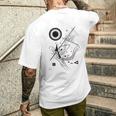 カンディンスキー ブルー、1922 年のアートワーク メンズTシャツ バックプリント 彼への贈り物