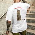 キジトラねこ、うずら 猫 キジトラ猫 鶉 かわいい Cat （ホワイト） メンズTシャツ バックプリント 彼への贈り物