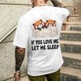 キュートなレッサーパンダ If You Love Meleep パジャマ メンズTシャツ バックプリント 彼への贈り物