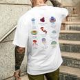 クラゲ 種 シージェリー 生物学者へのギフト メンズTシャツ バックプリント 彼への贈り物