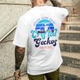 クレステッドゲッコーは私を笑顔にする エキゾチックなトカゲ メンズTシャツ バックプリント 彼への贈り物