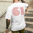 クールレトロライティングジャージ、背番号61 1961 メンズTシャツ バックプリント 彼への贈り物