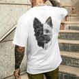 ケアンテリア 犬 モチーフ ペット 作品 ケアンテリア メンズTシャツ バックプリント 彼への贈り物
