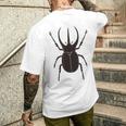 コーカサスオオカブト _昆虫_カブトムシ メンズTシャツ バックプリント 彼への贈り物
