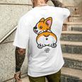 コーギーお尻大好き メンズTシャツ バックプリント 彼への贈り物