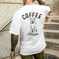 コーヒーとチェシー犬 チェサピークベイレトリーバー 子犬 メンズTシャツ バックプリント 彼への贈り物