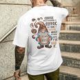 コーヒーノームコーヒーの後ろ向き綴りはeeffoc面白いです。 メンズTシャツ バックプリント 彼への贈り物