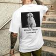 ゴールデンレトリーバー セラピー 、ゴールデンレトリーバー オーナーギフト メンズTシャツ バックプリント 彼への贈り物