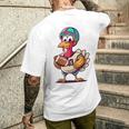サンクスギビング かわいい七面鳥 アメリカンフットボール ボーイズ キッズ メンズTシャツ バックプリント 彼への贈り物