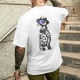 サングラスとヘッドフォンをしたミーアキャット メンズTシャツ バックプリント 彼への贈り物