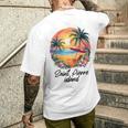 サンピエール島旅行、フランス観光夏休み メンズTシャツ バックプリント 彼への贈り物