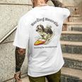 サーフィン 犬 ビアデッドコリー かわいい 面白い メンズTシャツ バックプリント 彼への贈り物