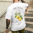 シチリア イタリア土産 イタリア レモン メンズTシャツ バックプリント 彼への贈り物
