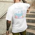シナモロール ティーカップ ライトカラー メンズTシャツ バックプリント 彼への贈り物