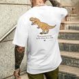 ジュラシック・ワールド Tyrannosaurus Rex Loose Illust メンズTシャツ バックプリント 彼への贈り物