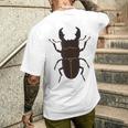 スマトラオオヒラタクワガタ _昆虫_クワガタ メンズTシャツ バックプリント 彼への贈り物