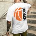 スーパー コーチ バスケットボール スポーツ バスケットボール コーチ Basketball Coach メンズTシャツ バックプリント 彼への贈り物