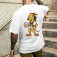 ダックスフント ドイツ服 オクトーバーフェスト レーダーホーゼン メンズ 乾杯 メンズTシャツ バックプリント 彼への贈り物