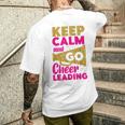 チア チアリーディング Keep Calm And Go チアリーディング メンズTシャツ バックプリント 彼への贈り物