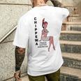 チペワ アメリカン インディアン トライブ キュート プラウド カートゥーン スクワー メンズTシャツ バックプリント 彼への贈り物