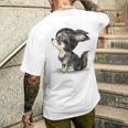 チワワ 犬 かわいい いぬ 子犬 ペット イラスト メンズTシャツ バックプリント 彼への贈り物