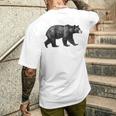 ツキノワグマ 動物愛好家 野生動物 自然 ハイキング ギフト メンズTシャツ バックプリント 彼への贈り物