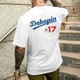 デコピン 大谷 Dekopin 愛犬 Decoy 二刀流 Decopin 野球 ユニホーム風 犬 かわいい 長袖tシャツ メンズTシャツ バックプリント 彼への贈り物
