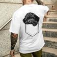 トイプードルのポケット メンズTシャツ バックプリント 彼への贈り物