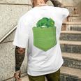 トロピカル アニマル トカゲ 爬虫類ラバー ポケット カメレオン メンズTシャツ バックプリント 彼への贈り物