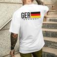 ドイツ 国旗 ドイツ カントリーコード Gerスポーツゲーム アスリート メンズTシャツ バックプリント 彼への贈り物