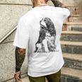 ドッグキャバリアキングチャールズ・スパニエル メンズTシャツ バックプリント 彼への贈り物