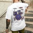 ドラム ドラマー ドラミング ドラム 長袖tシャツ メンズTシャツ バックプリント 彼への贈り物