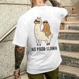 ナマケモノ乗り ラマ ノープルーラマ ラマ メンズTシャツ バックプリント 彼への贈り物