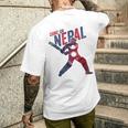 ネパールクリケットジャージ 2024 ネパール国旗サポーター クリケットファン メンズTシャツ バックプリント 彼への贈り物