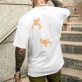 バックプリント ノッシン お尻 犬 かわいい コーギー メンズTシャツ バックプリント 彼への贈り物