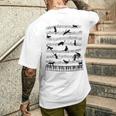 ノーティーキャット 音符付き 音楽 楽譜 おもしろ猫 ギフト メンズTシャツ バックプリント 彼への贈り物