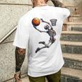 バスケットボール スケルトン ハロウィン 男性 男の子 バスケットボール ハロウィン メンズTシャツ バックプリント 彼への贈り物