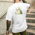 バッグの中のかわいいセキセイインコ、面白いセキセイインコ 長袖tシャツ メンズTシャツ バックプリント 彼への贈り物