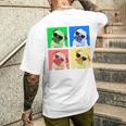 パグ 面白いtシャツ 犬 かわいい メンズ 子供 おもしろ 服 雑貨 グッズ ネタ わんこ イヌ 黒パグ 長袖tシャツ メンズTシャツ バックプリント 彼への贈り物