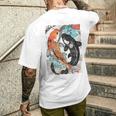 ビンテージ グラフィティ 錦鯉 魚 鯉 長袖tシャツ メンズTシャツ バックプリント 彼への贈り物