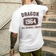 ビンテージドラゴン 1964年生まれの龍 メンズTシャツ バックプリント 彼への贈り物
