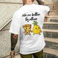 ピザハワイパイナップルピザイートピザ＆パイナップル メンズTシャツ バックプリント 彼への贈り物