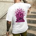 ピンク 象 ヒンドゥー教 ガネーシャ オーナメント メンズTシャツ バックプリント 彼への贈り物